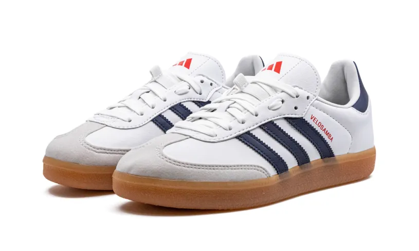 Adidas Samba THE VELOSAMBA VEGAN 'White Team Navy Blue'